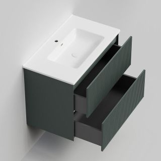 Тумба под раковину La Fenice Terra FNC-01-TER-G-80-2 Серо-зеленая 80 см